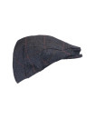 Made in UK Children Derby Tweed Ashton Flat Cap Blue Tweed Color